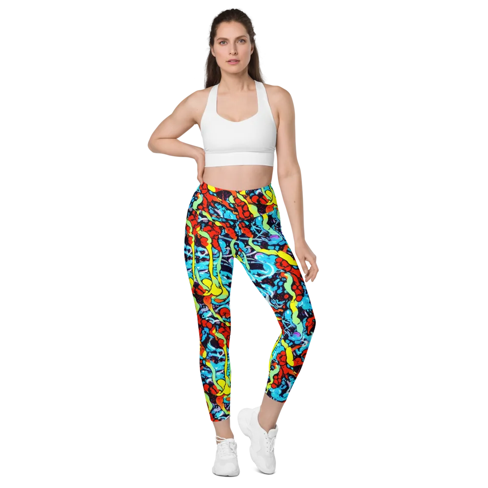 Electric Molten on Leggings with Pockets — Front