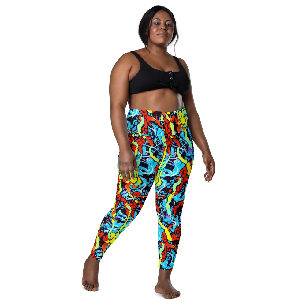 Electric Molten on Leggings with Pockets — Front