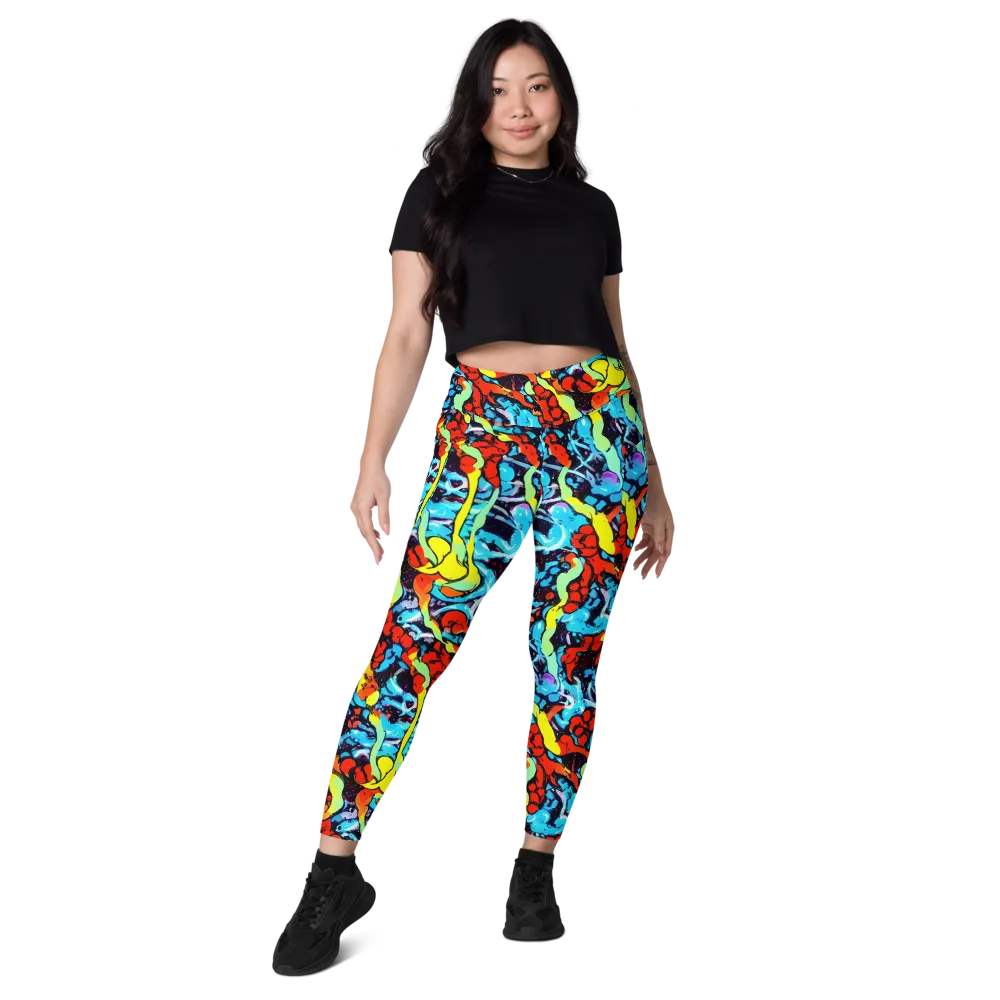 Electric Molten on Leggings with Pockets — Front