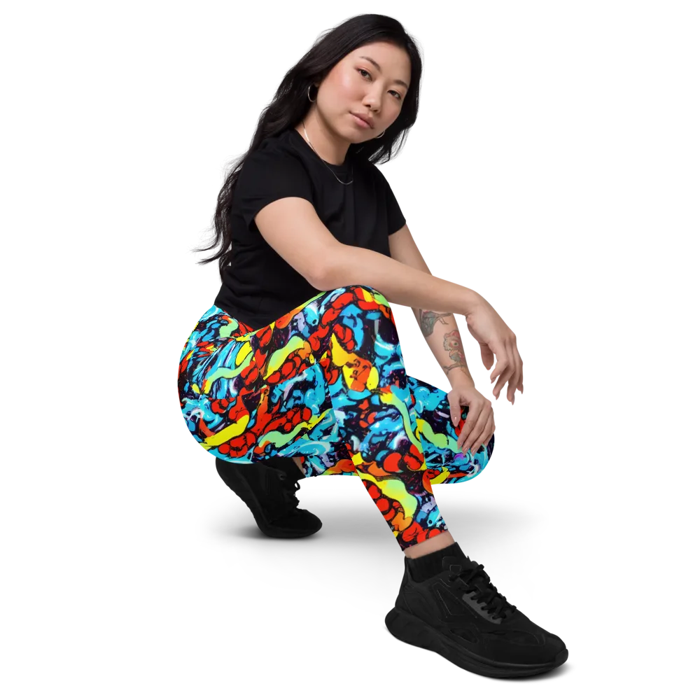 Electric Molten on Leggings with Pockets — Right Front