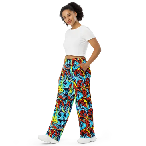 Electric Molten on a Wide-Leg Pants