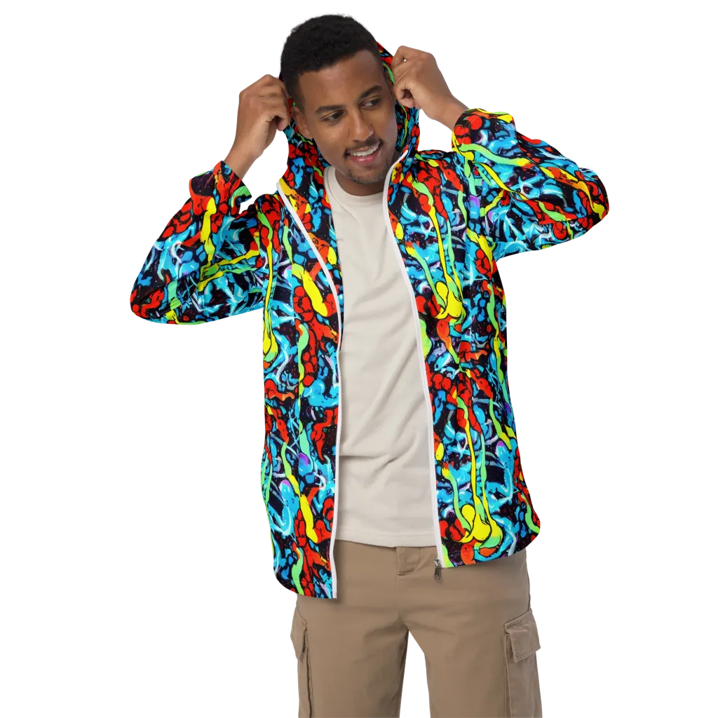 Electric Molten on Men's Windbreaker — Front