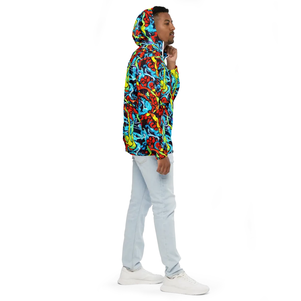 Electric Molten on Men's Windbreaker — Right