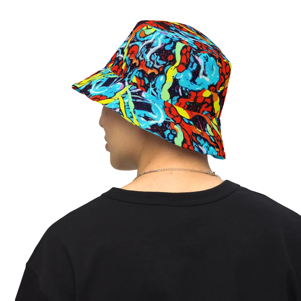 Electric Molten on Reversible Bucket Hat — Back Inside