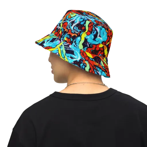 Electric Molten on a Reversible Bucket Hat