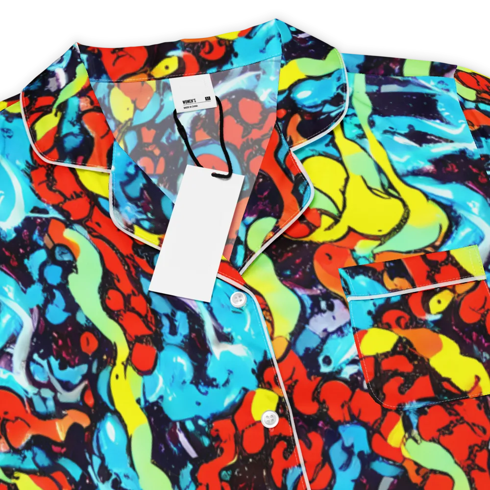 Electric Molten on Women's Short Sleeve Pajama Top — Product details