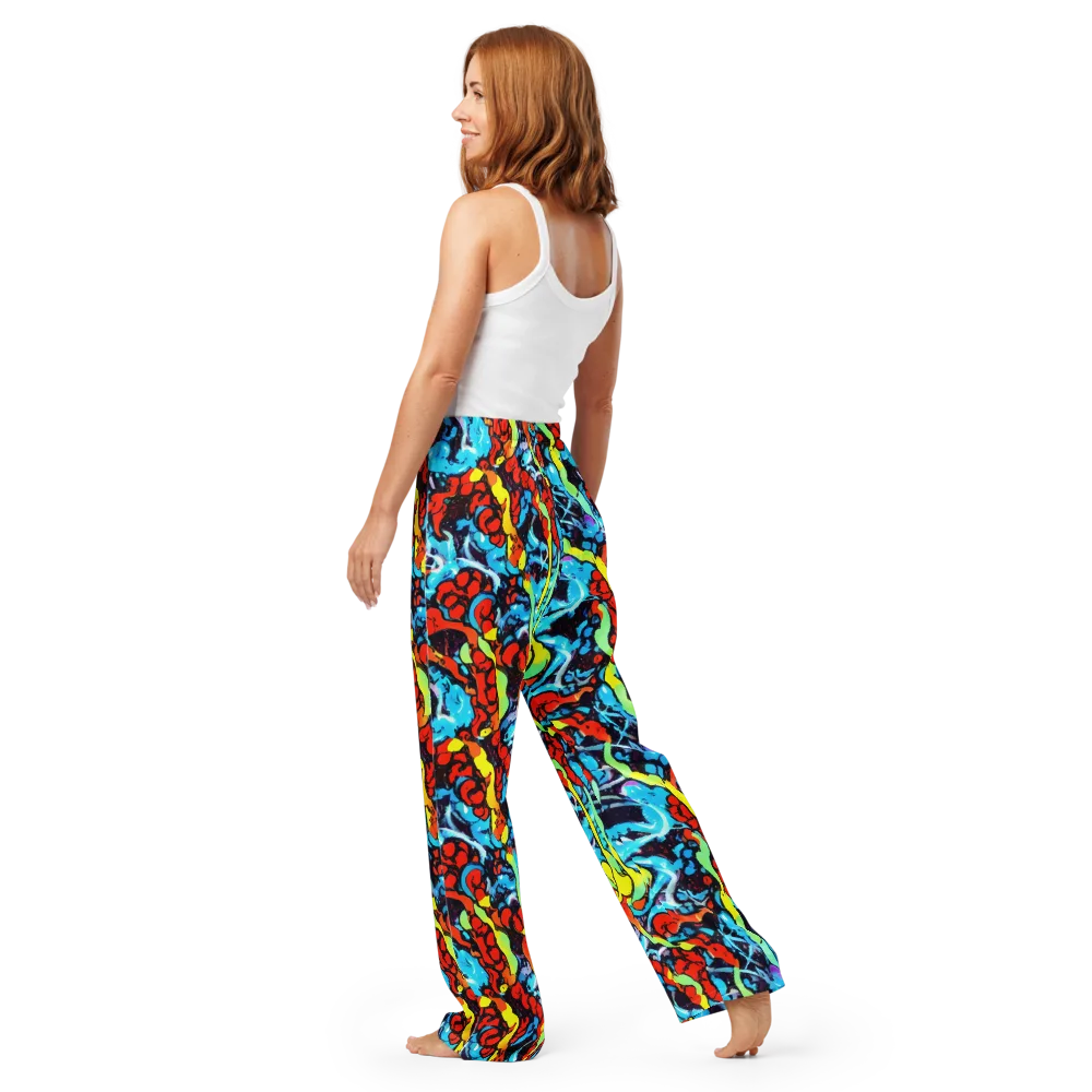 Electric Molten on Women's Pajama Pants — Back