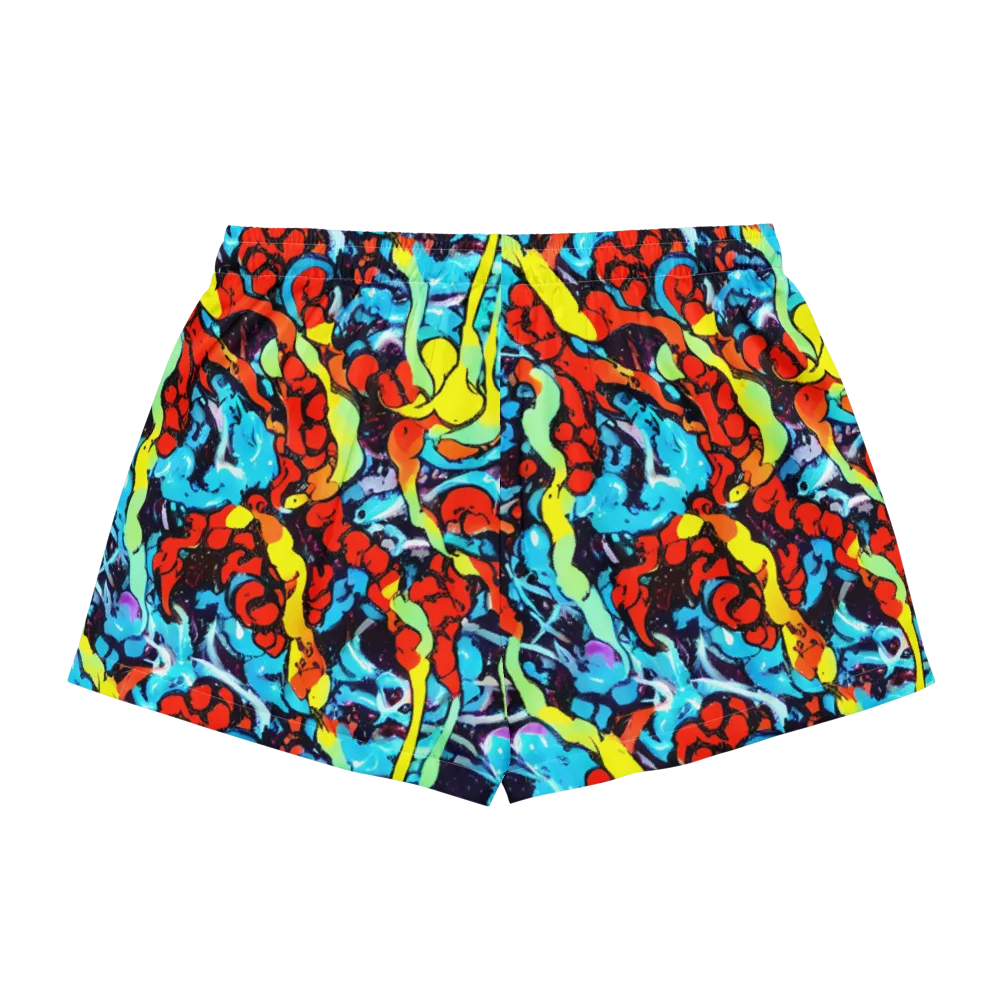 Electric Molten on Women's Pajama Shorts — Back
