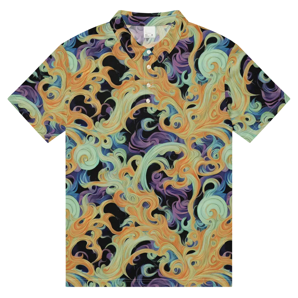 Velvet Vortex on Men's Slim Fit Polo Shirt — Front