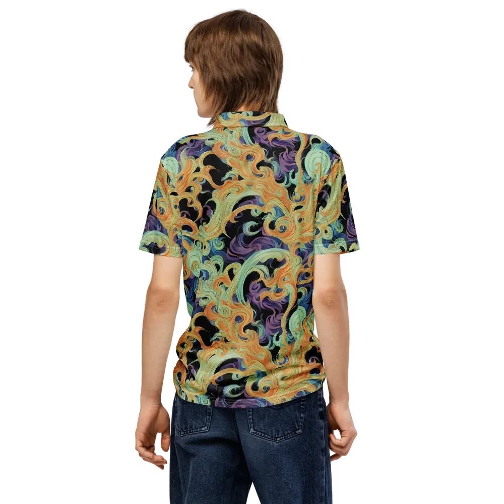 Velvet Vortex on Men's Slim Fit Polo Shirt — Back