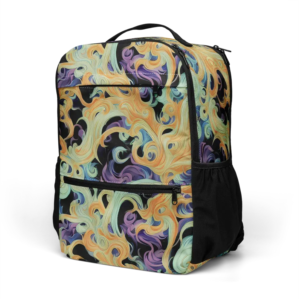 Velvet Vortex on Utility Backpack — Left Front