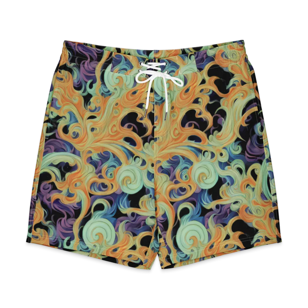 Velvet Vortex on Men's Board Shorts — Front