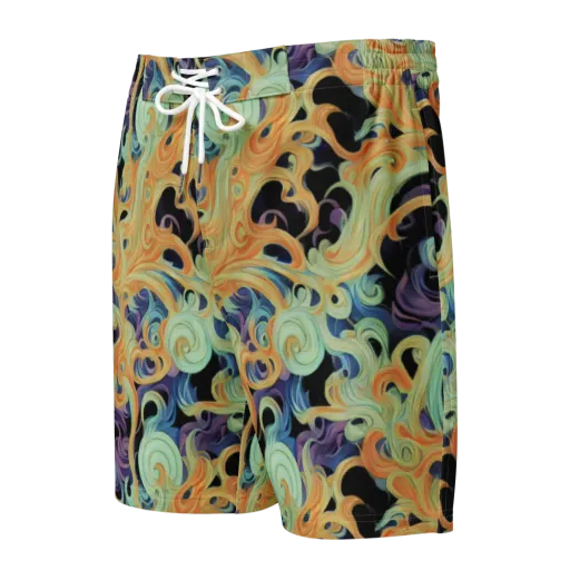 Velvet Vortex on a Men's Board Shorts