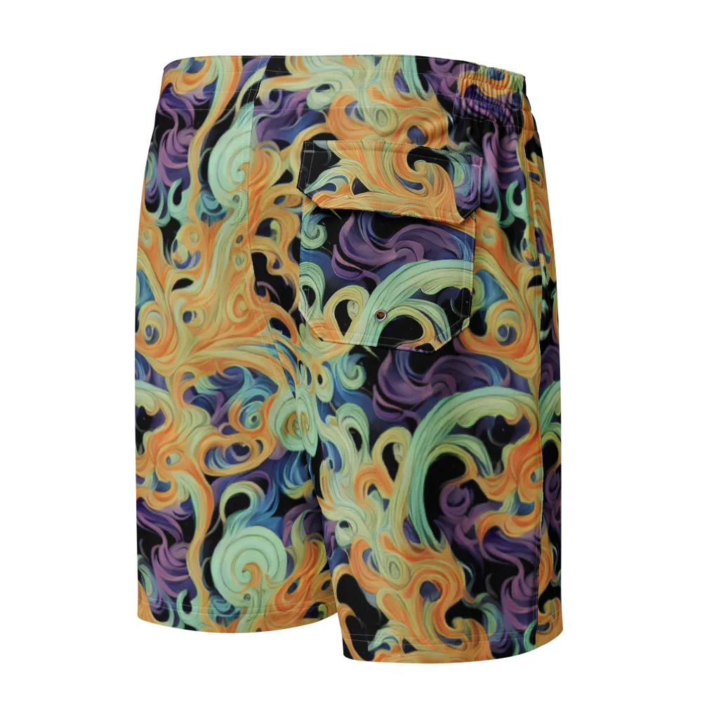 Velvet Vortex on Men's Board Shorts — Back