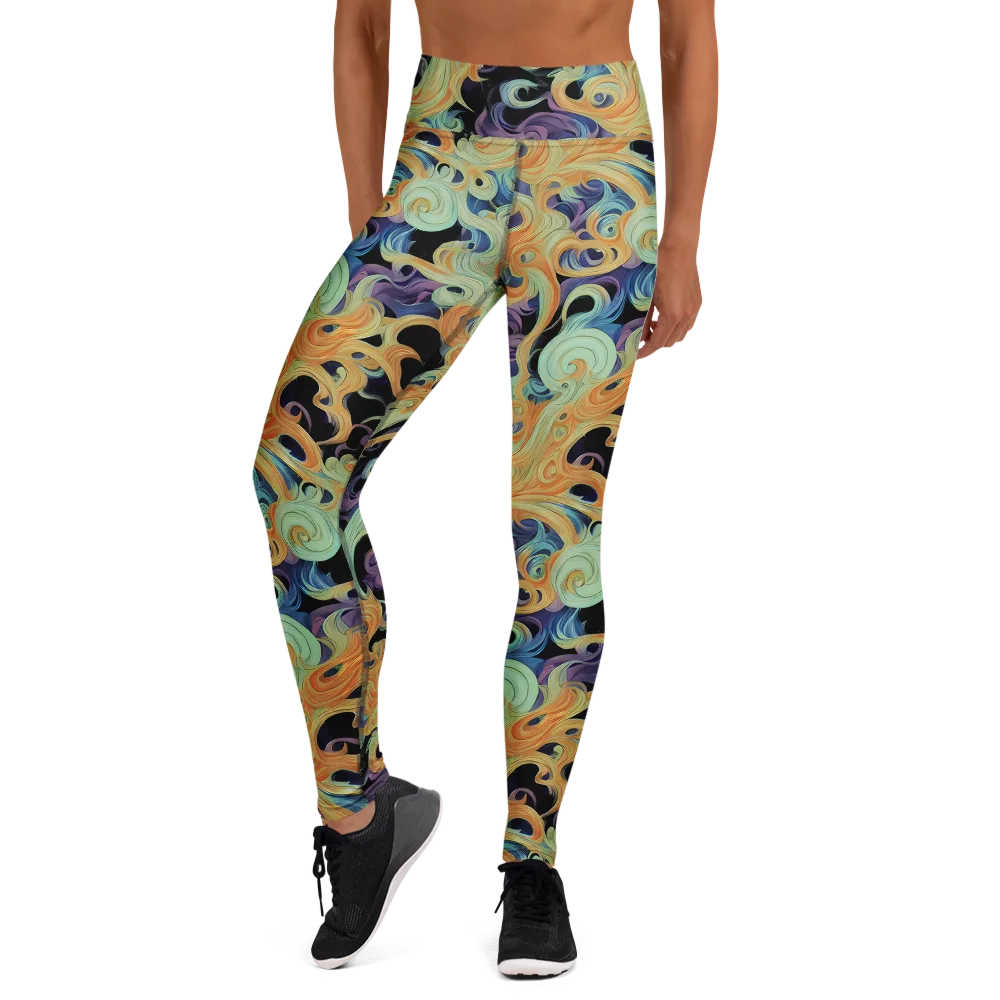 Velvet Vortex on Yoga Leggings — Front