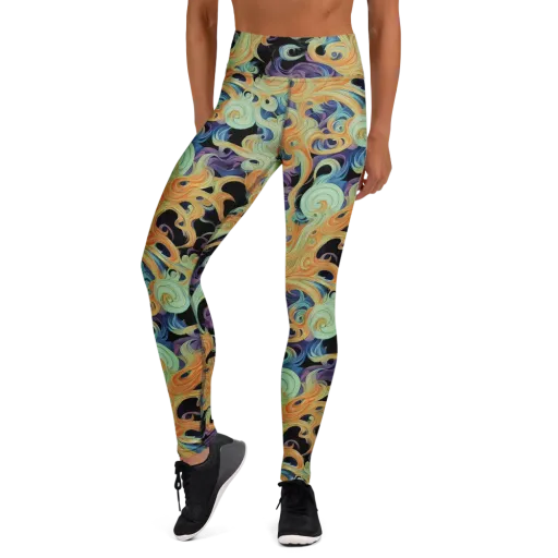 Velvet Vortex on a Yoga Leggings