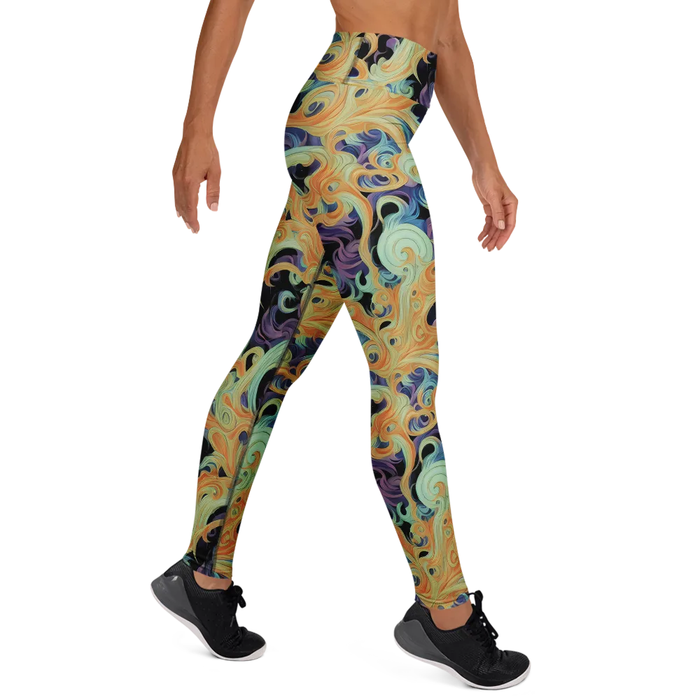 Velvet Vortex on Yoga Leggings — Right
