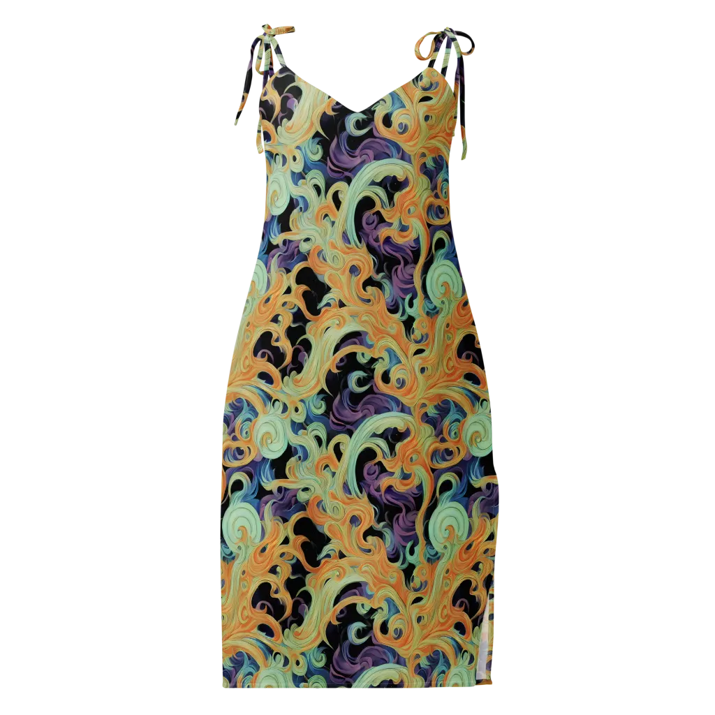 Velvet Vortex on Slip Dress — Front