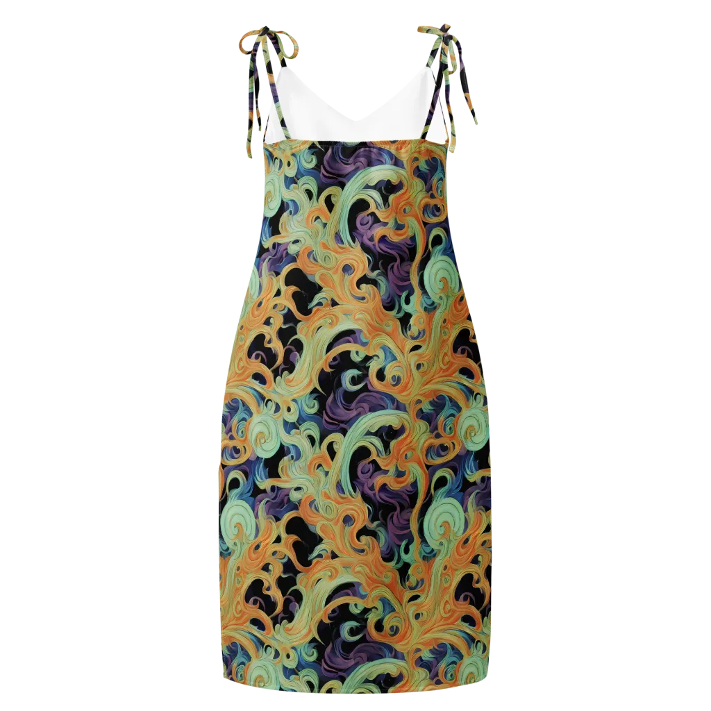 Velvet Vortex on Slip Dress — Back