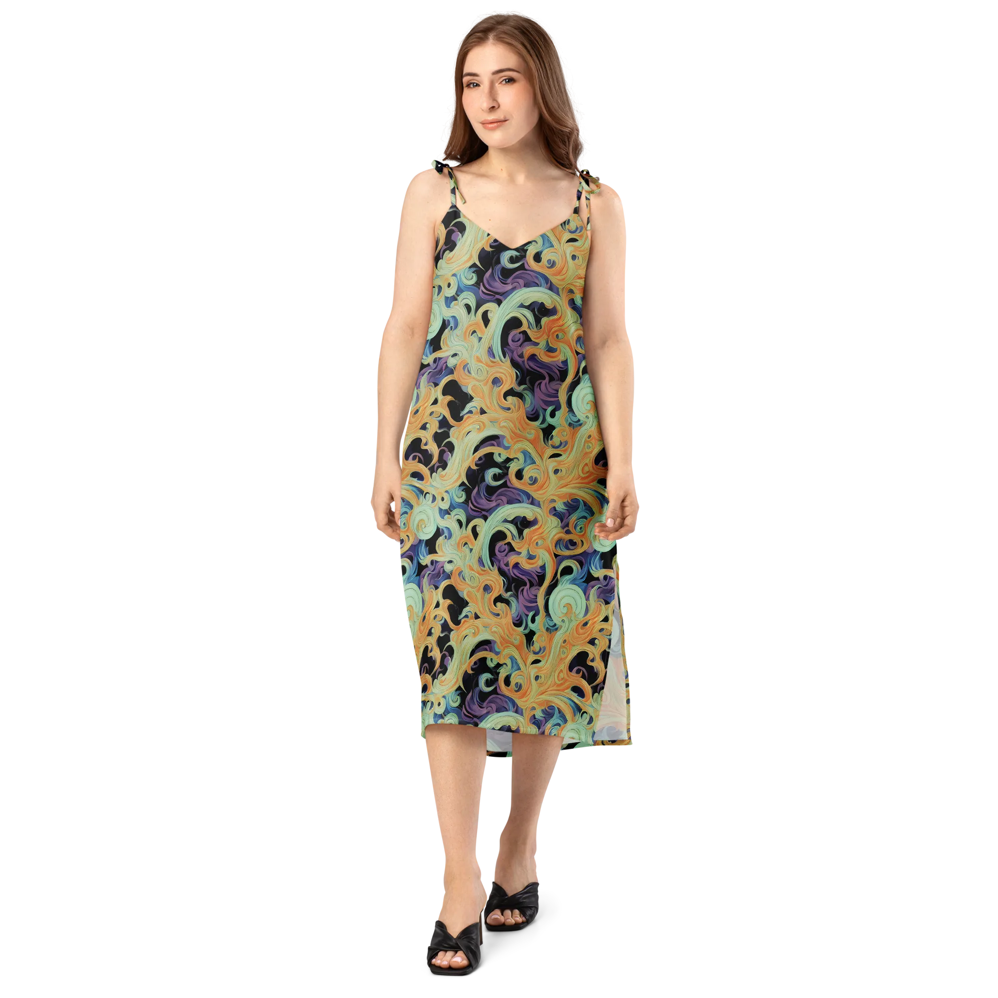Velvet Vortex on Slip Dress — Front