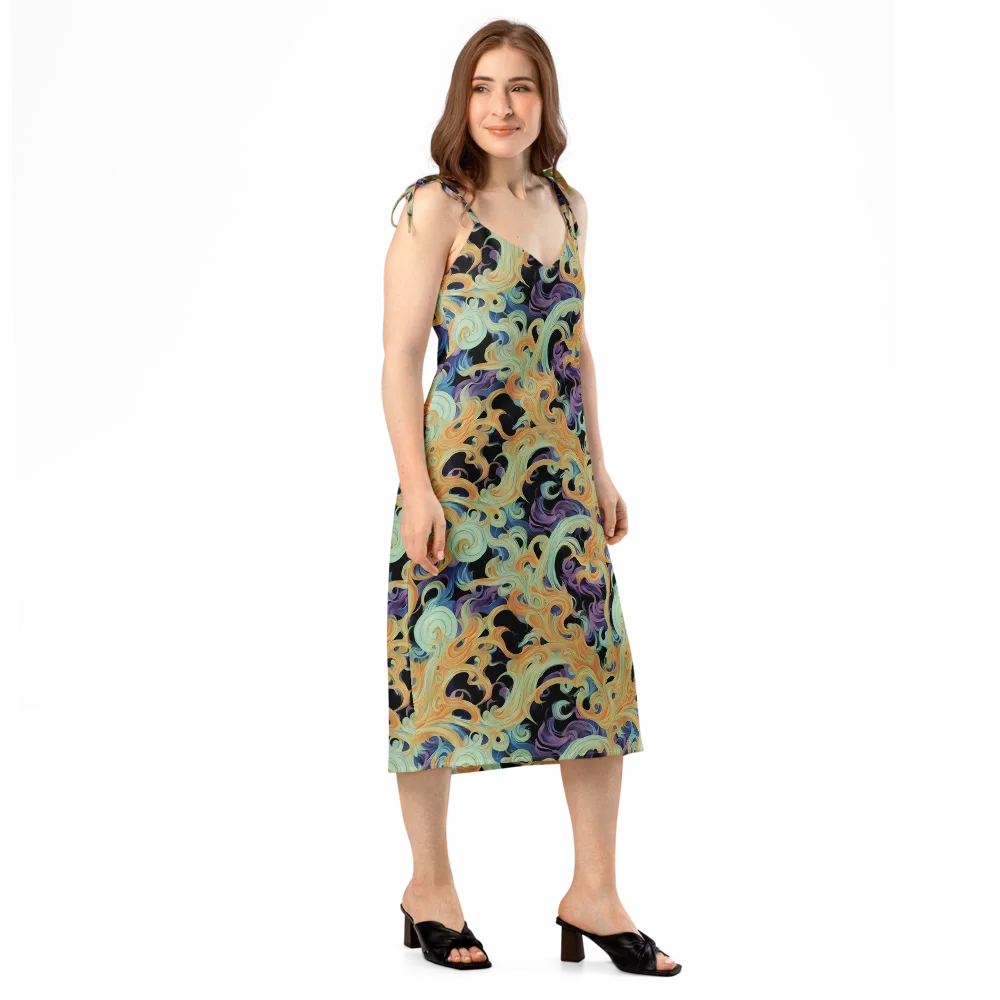 Velvet Vortex on Slip Dress — Right Front
