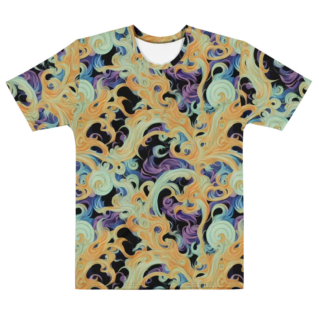 Velvet Vortex on Men's Cotton Crew Neck T-Shirt — Front