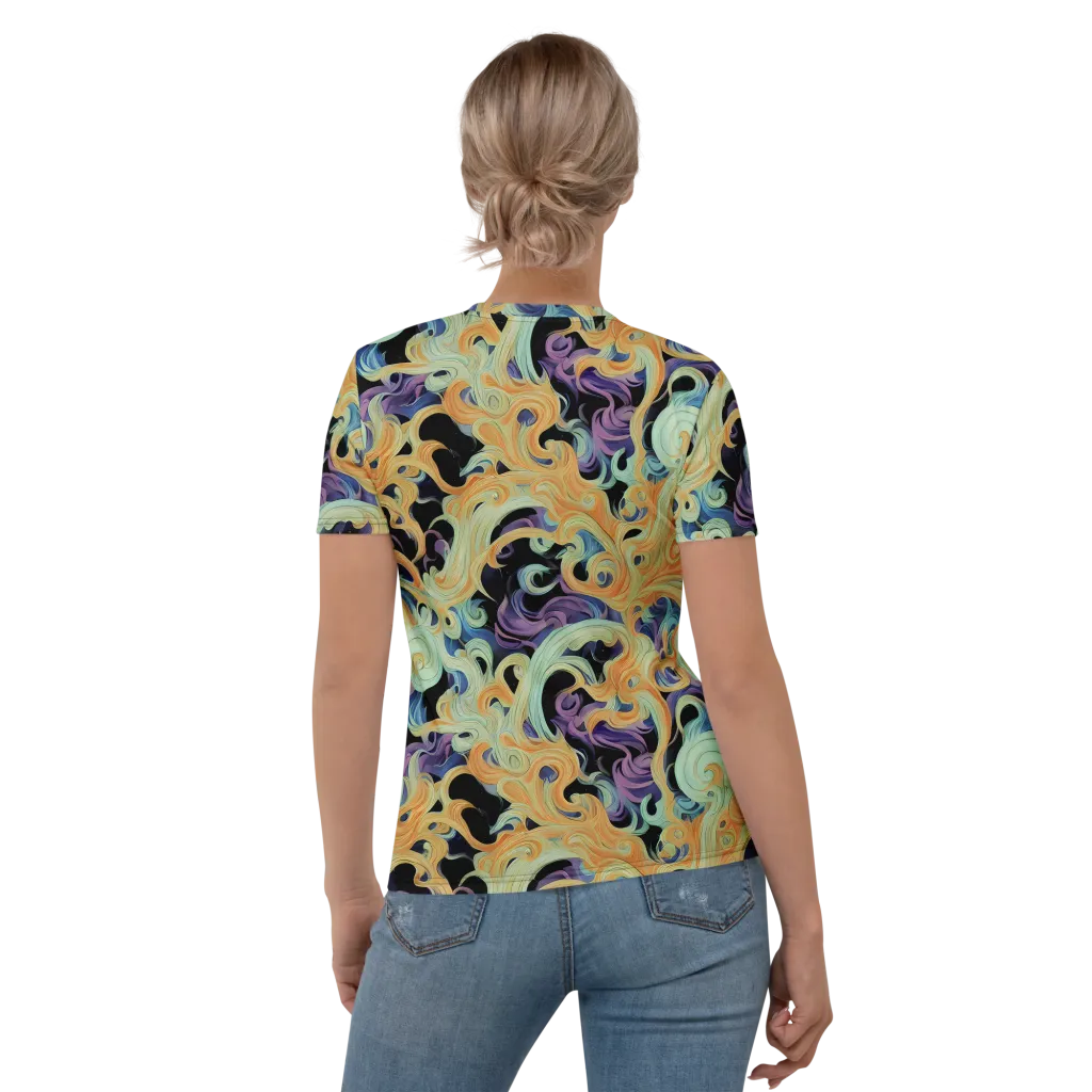 Velvet Vortex on Women's Crew Neck T-Shirt — Back