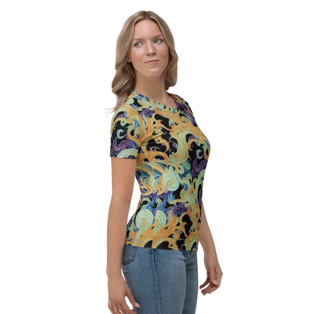 Velvet Vortex on Women's Crew Neck T-Shirt — Right