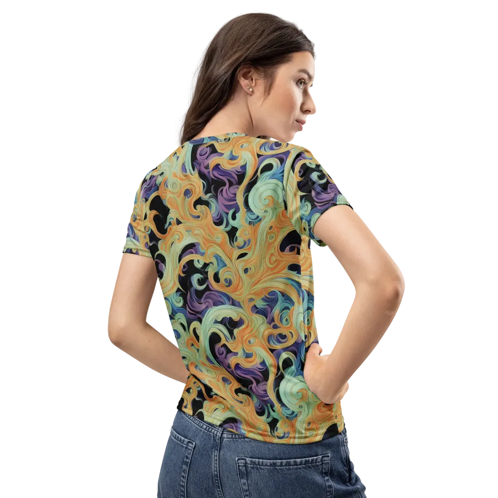 Velvet Vortex on Women's Crew Neck T-Shirt — Back