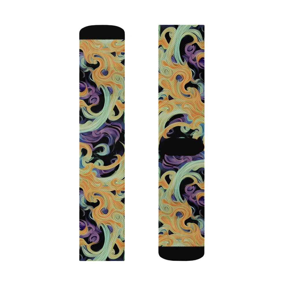 Velvet Vortex on Socks — Left Sock