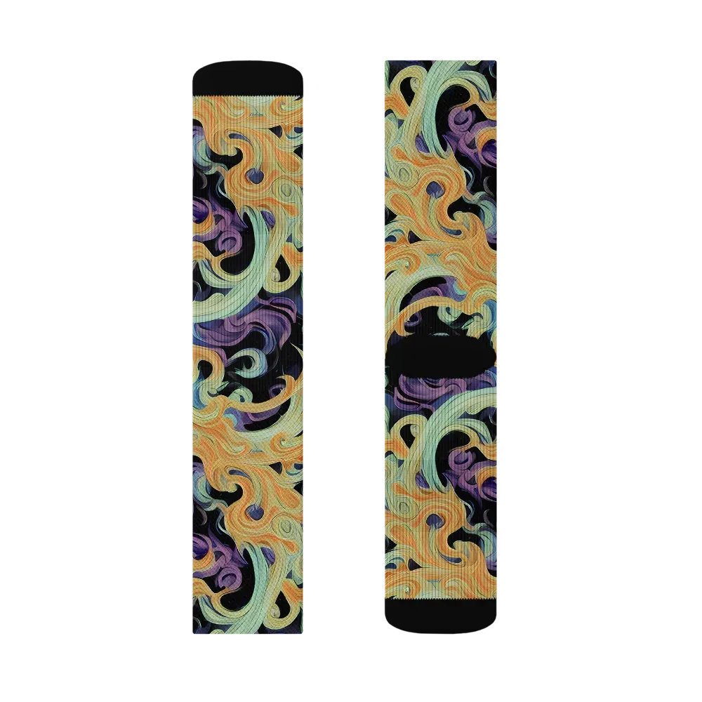 Velvet Vortex on Socks — Right Sock