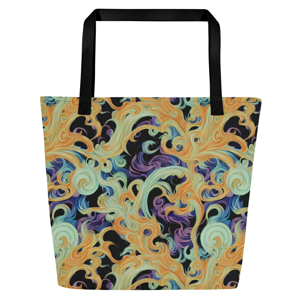Velvet Vortex on Large Tote Bag W/ Pocket — Front