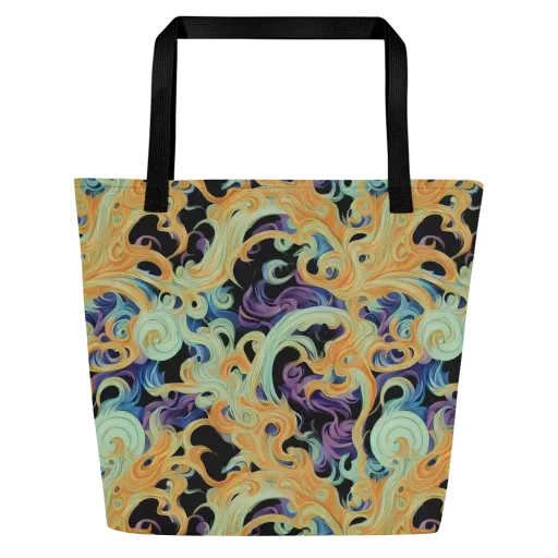 Velvet Vortex on a Large Tote Bag W/ Pocket