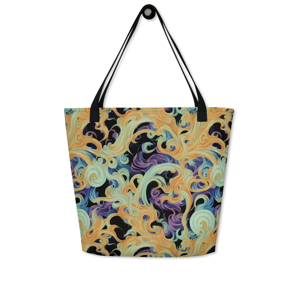 Velvet Vortex on Large Tote Bag W/ Pocket — Front