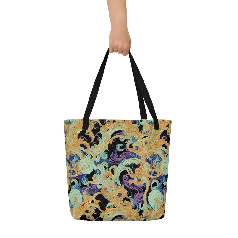 Velvet Vortex on Large Tote Bag W/ Pocket — Front