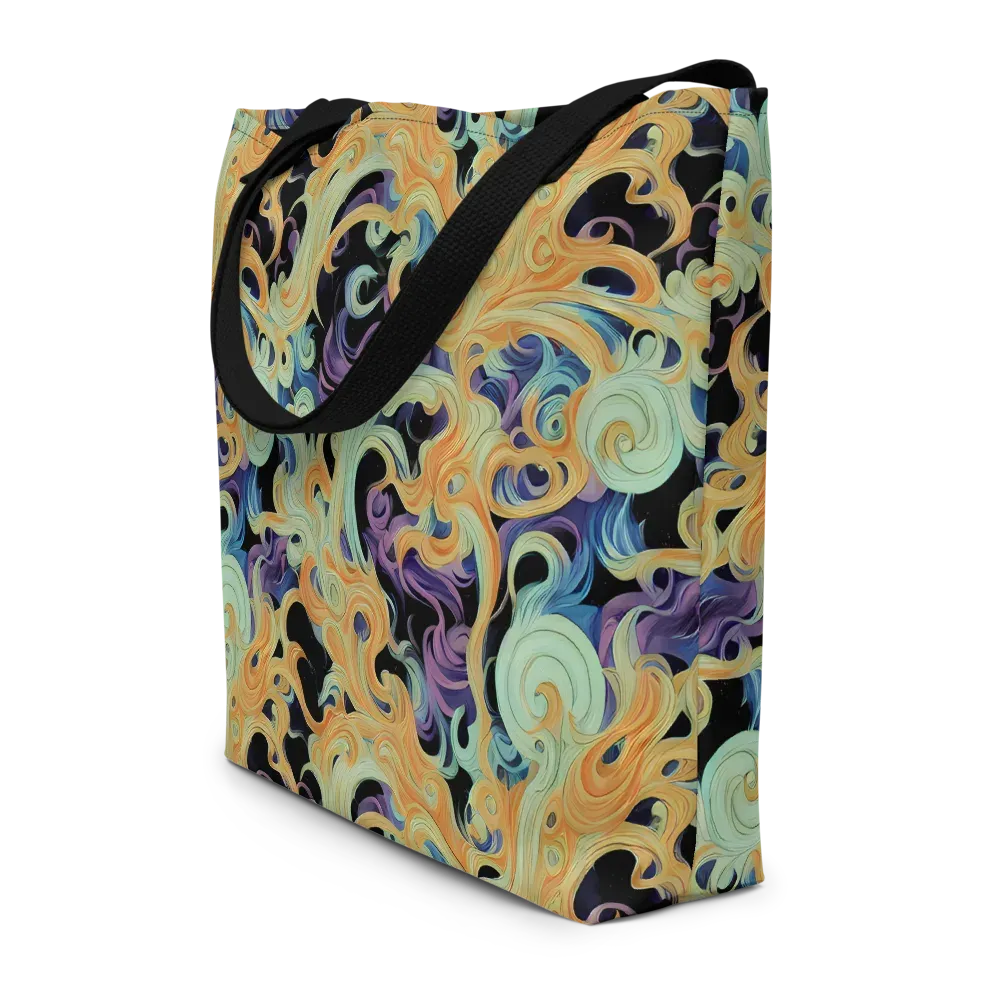 Velvet Vortex on Large Tote Bag W/ Pocket — Front