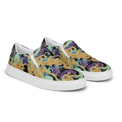 Velvet Vortex on a Women's Slip-On Canvas Shoes