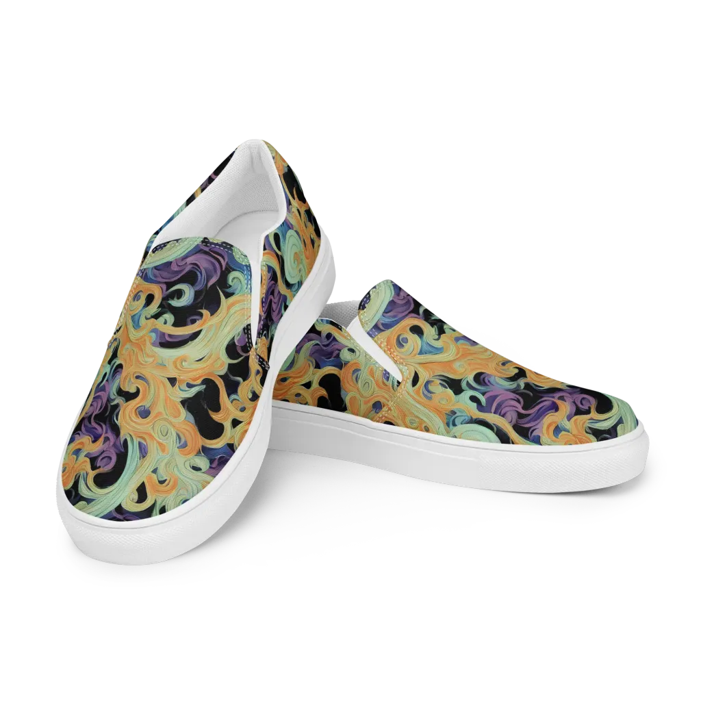 Velvet Vortex on Women's Slip-On Canvas Shoes — Left Front