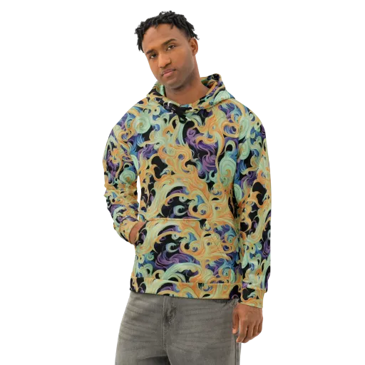 Velvet Vortex on a Cotton Hoodie