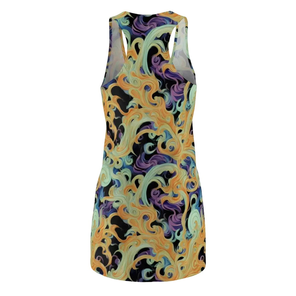 Velvet Vortex on Racerback Dress — Back