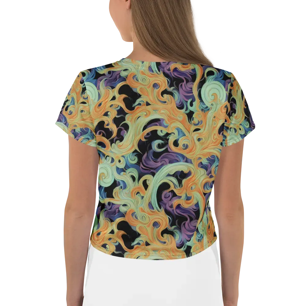 Velvet Vortex on Crop Tee — Back
