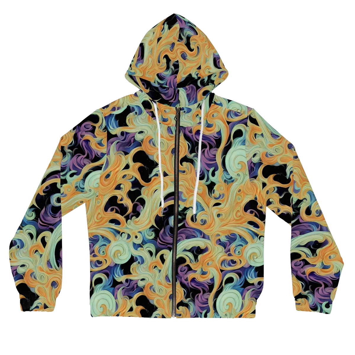 Velvet Vortex on Women's Full-Zip Hoodie — Front
