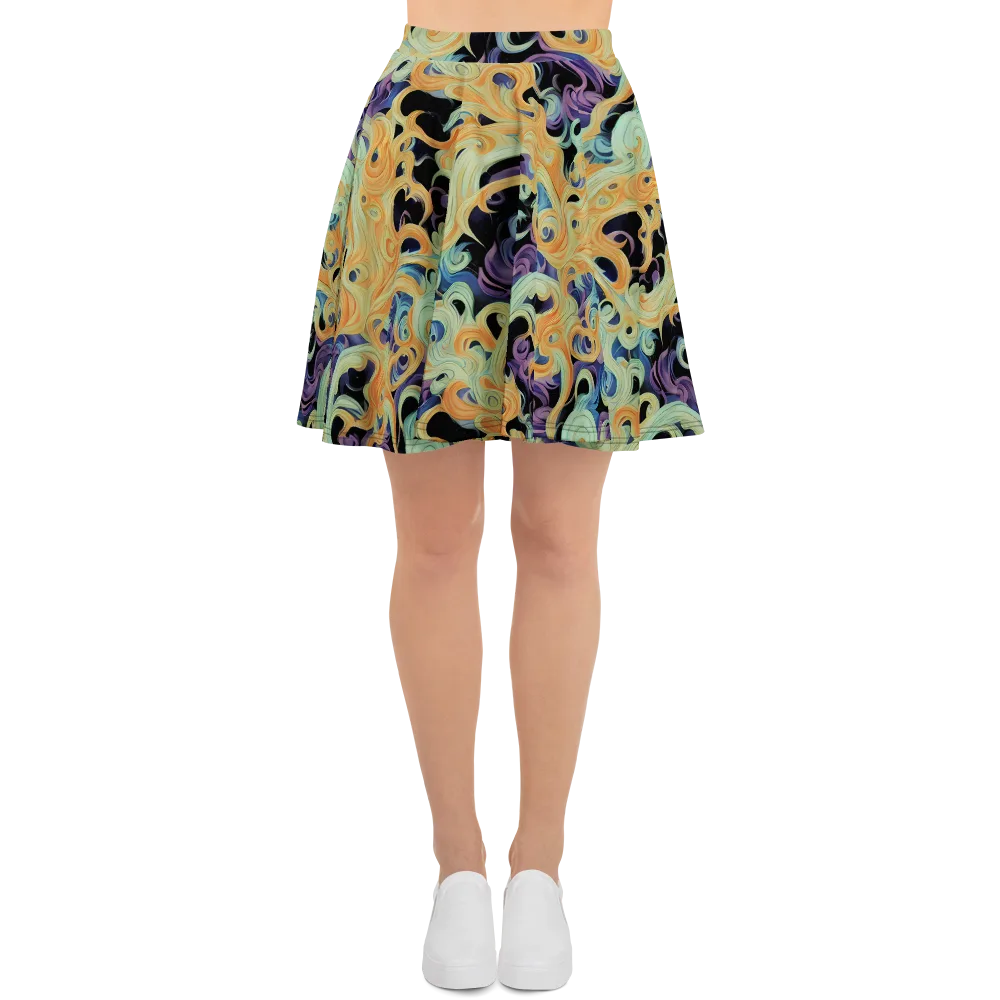 Velvet Vortex on Skater Skirt — Front