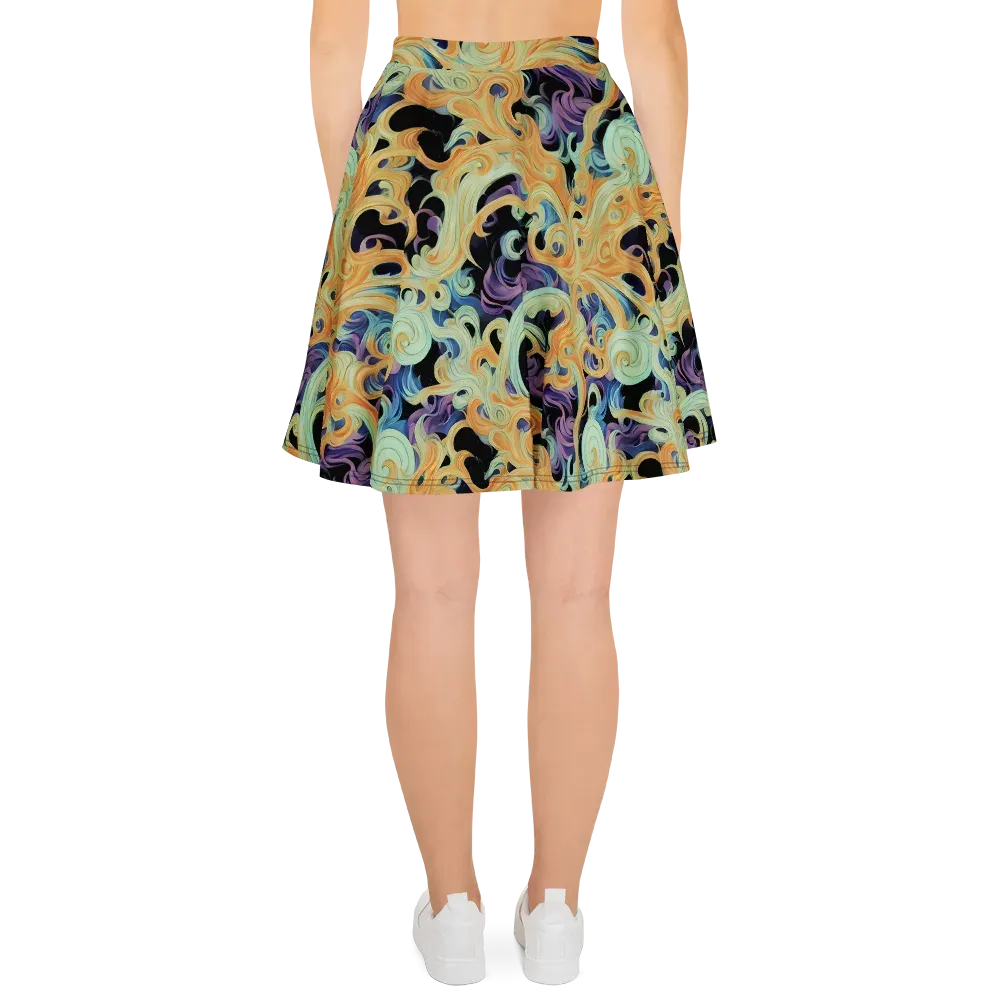 Velvet Vortex on Skater Skirt — Back