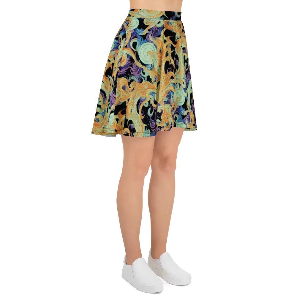 Velvet Vortex on Skater Skirt — Right