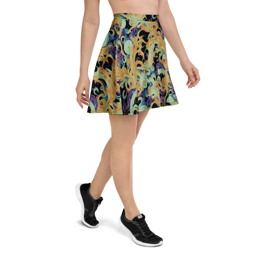 Velvet Vortex on Skater Skirt — Right