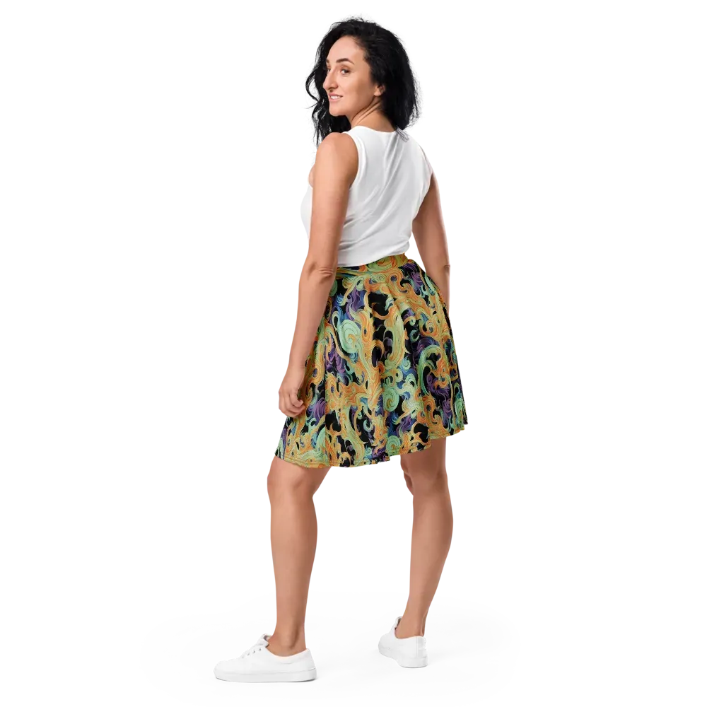 Velvet Vortex on Skater Skirt — Back