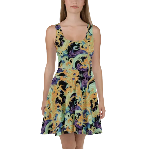 Velvet Vortex on a Skater Dress