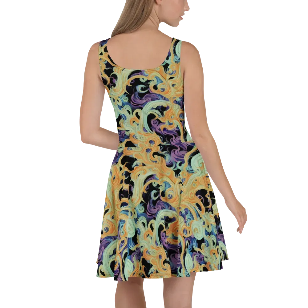 Velvet Vortex on Skater Dress — Back