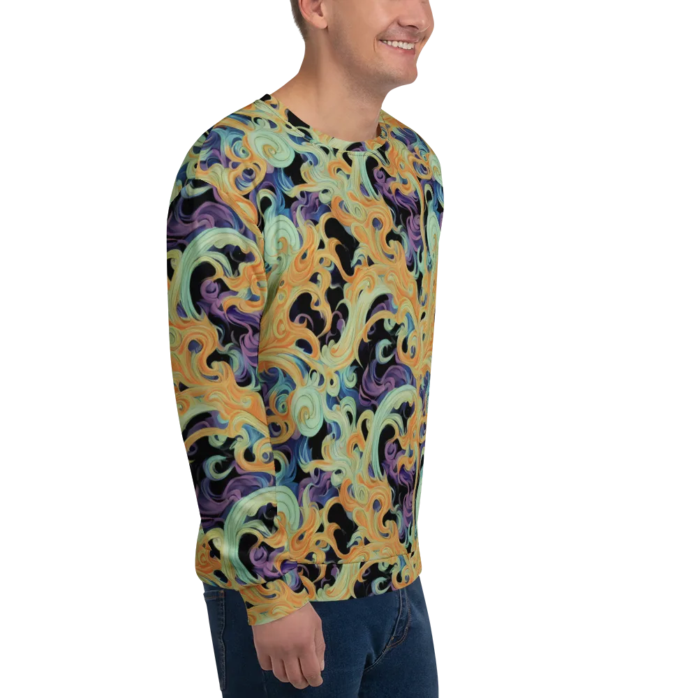 Velvet Vortex on Sweatshirt — Right Front